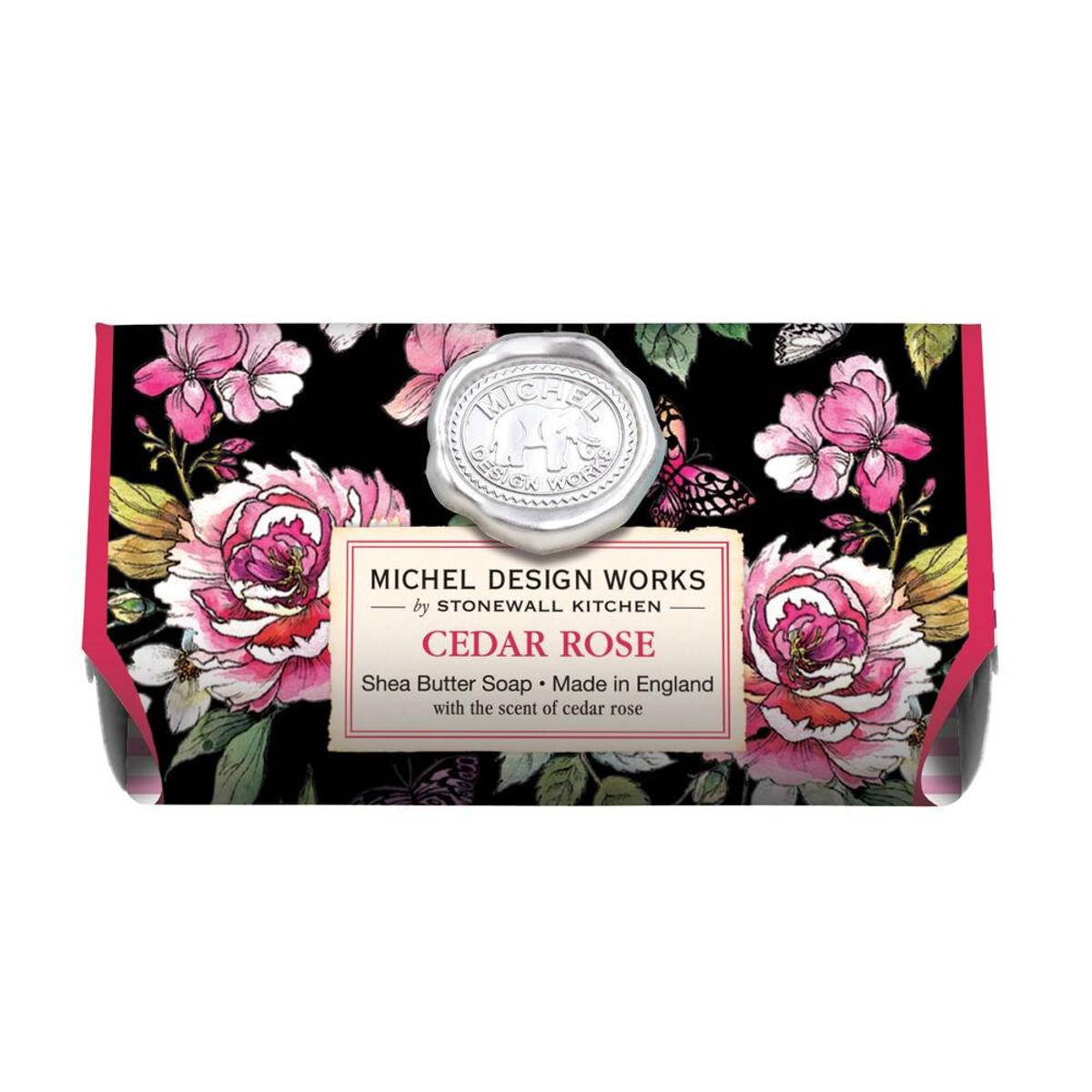 3 STK SOAL387 CEDAR ROSE LARGE BATH SOAP BAR